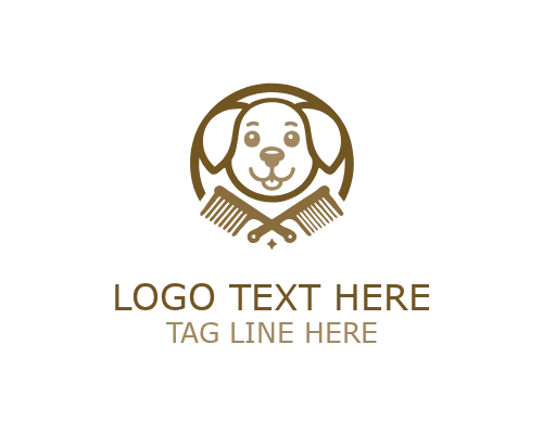 Modern Pet Grooming Logo