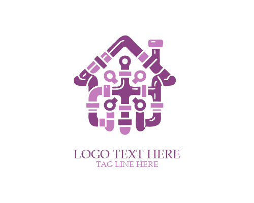  Modern Plumbing Tools Logo