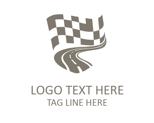 Modern Racing Flag Logo for Motorsport Branding