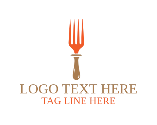 Modern Restaurant Fork Logo