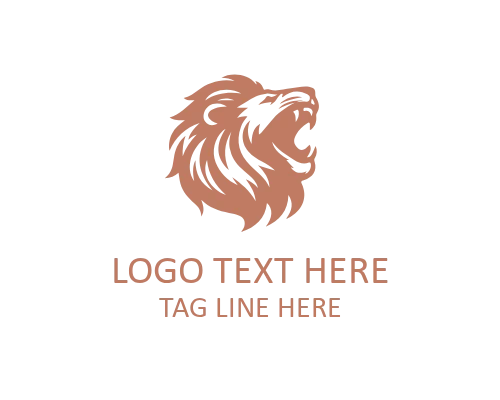 Modern Roaring Lion Logo