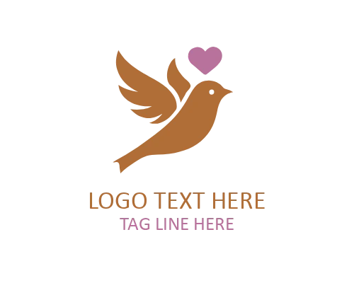Modern Romance Love Bird Logo