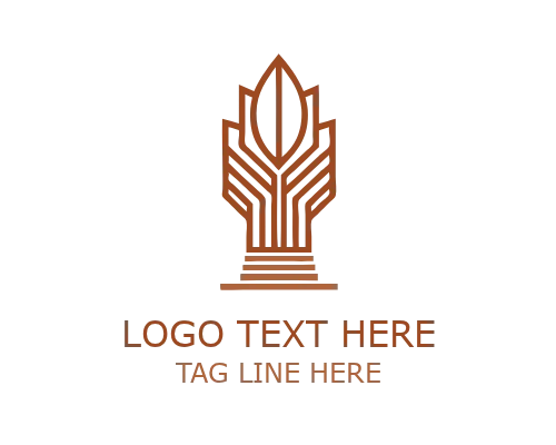 Modern Roof Frame Real Estate Logo for Property Branding