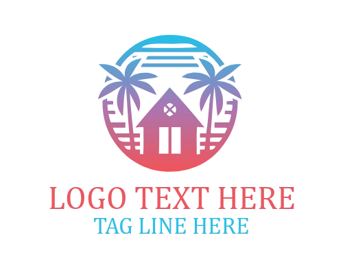  Modern Roof Hut Logo