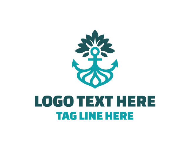 Modern Root Anchor Tree Logo