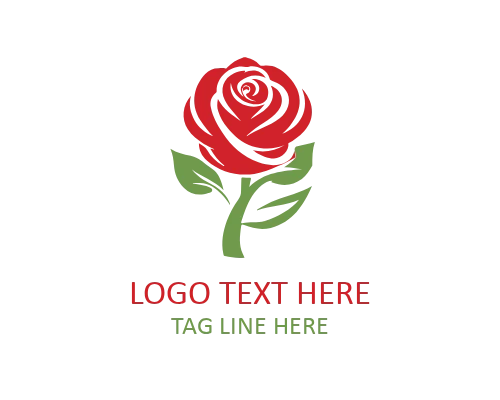 Modern Rose Outline Logo