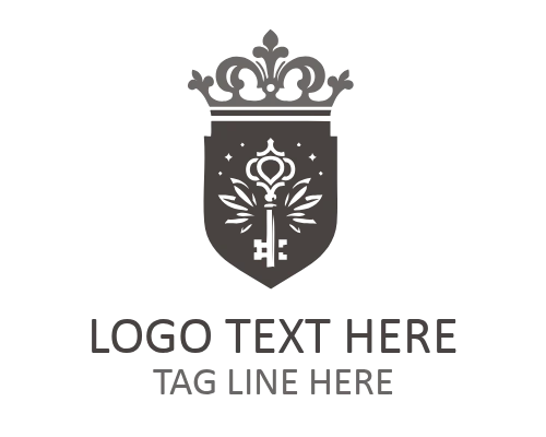 Modern Royal Key Shield Logo for Security Identity