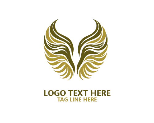 Modern Sacred Angel Wings Logo