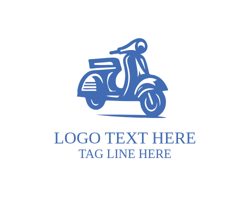 Modern Scooter Badge Logo