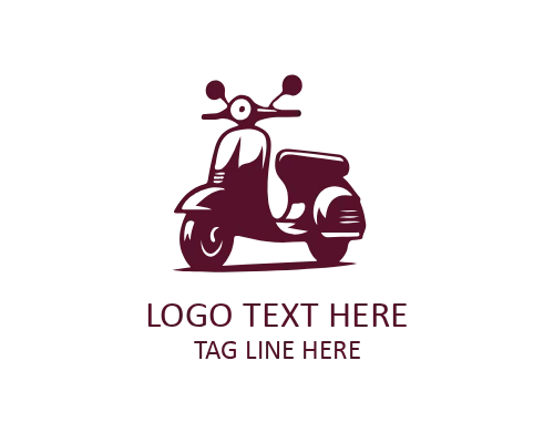 Modern Scooter Line Art Logo