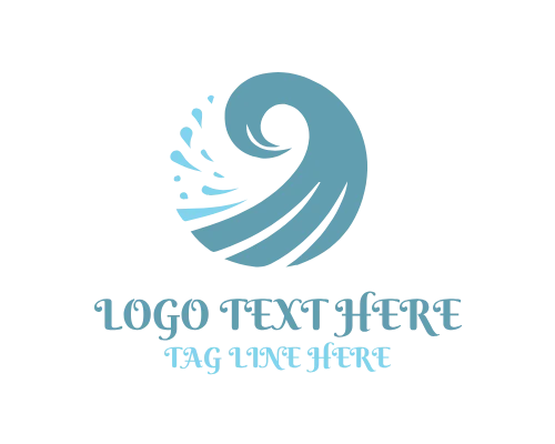 Modern Sea Wave Symbol Logo