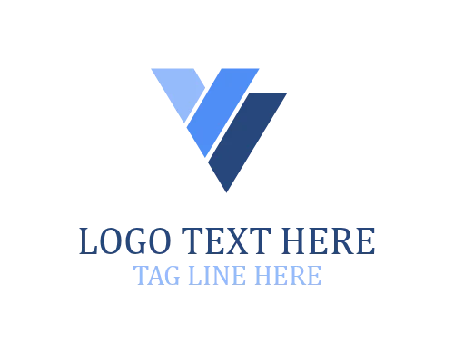 Modern Serif Letter V Logo