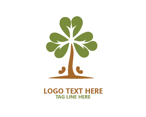  Modern Shamrock Tree Badge