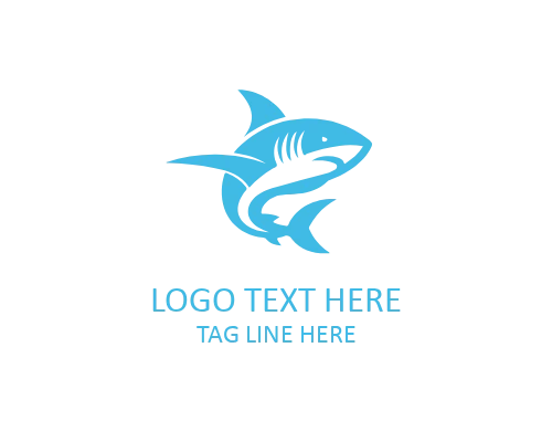 Modern Shark Emblem Logo