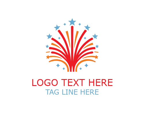 Modern Show Fireworks Logo for Events and Celebration Branding