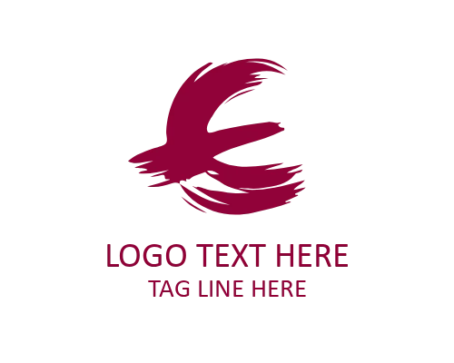 Modern Signature Brush Letter E Logo for Identity