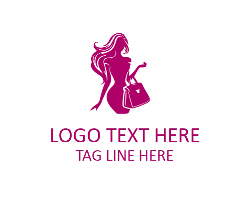 Modern Silhouette Fashion Lady Logo