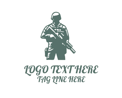 Modern Soldier Logo for Military Branding