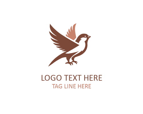 Modern Sparrow Badge Logo