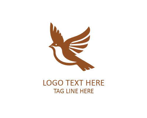 Modern Sparrow Silhouette Logo