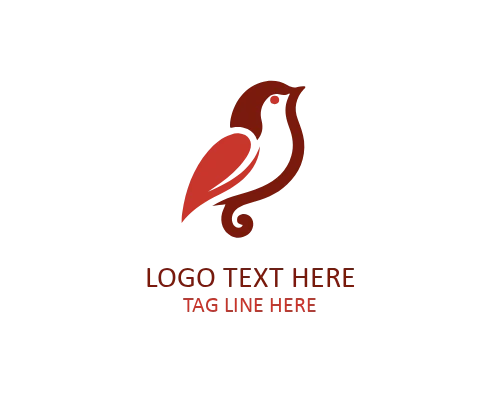 Modern Sparrow Silhouette Logo
