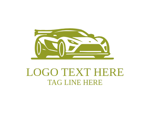 Modern Sports Car Line Logo