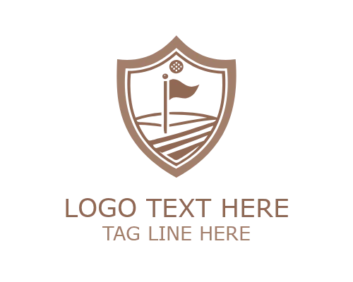 Modern Square Golf Logo for Sports Branding