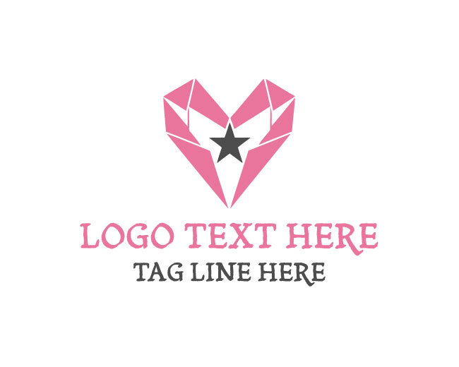 Modern Star Love Logo