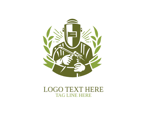 Modern Steel Welding Logo