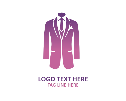Modern Suit Man Dress Logo