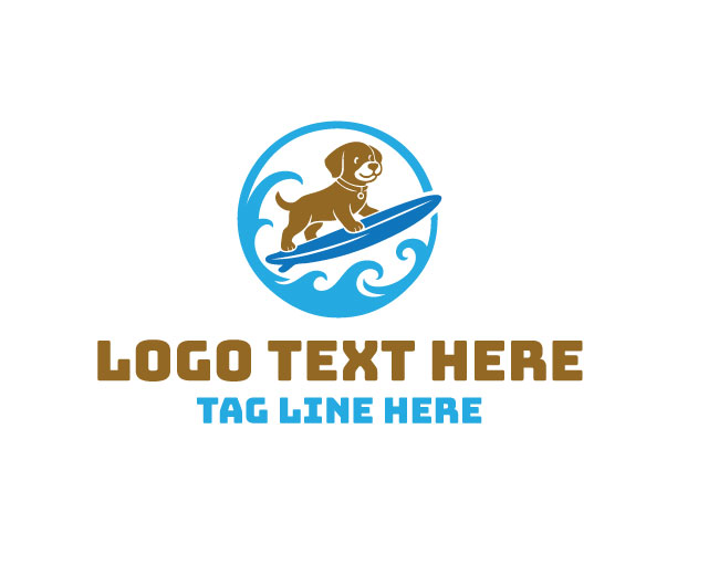 Modern Surf Dog Logo