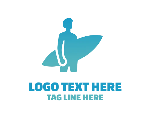 Modern Surfer Wave Logo