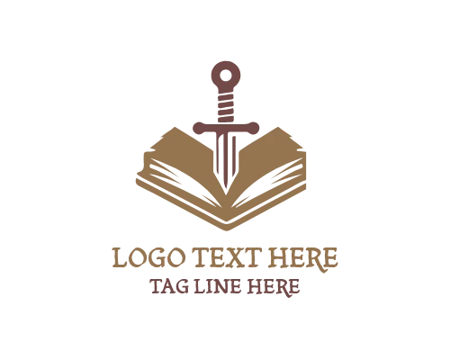 Modern Sword Book Mark Logo
