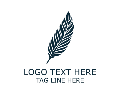 Modern Symbol Minimalist Feather Logo for Branding