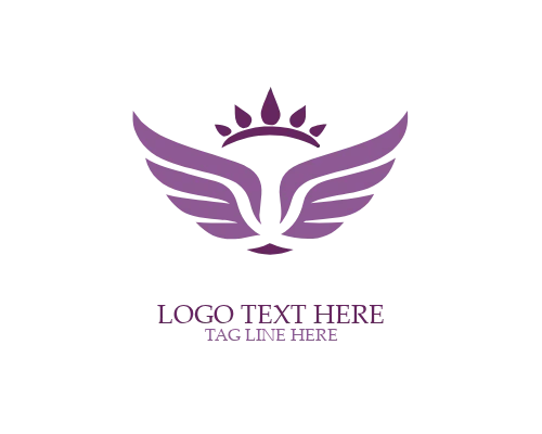  Modern Symmetric Wings Logo