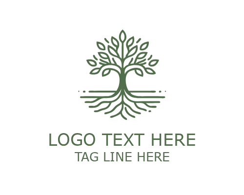 Modern Tree Monoline Emblem Logo for Eco Branding