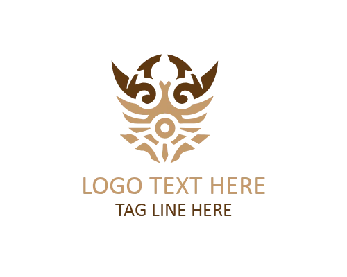 Modern Tribal Mask Logo for Cultural and Tattoo Branding