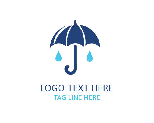 Modern Umbrella Logo Symbol
