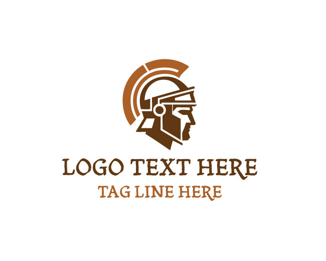 Modern Warrior Face Logo