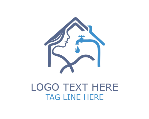  Modern Water Home Logo