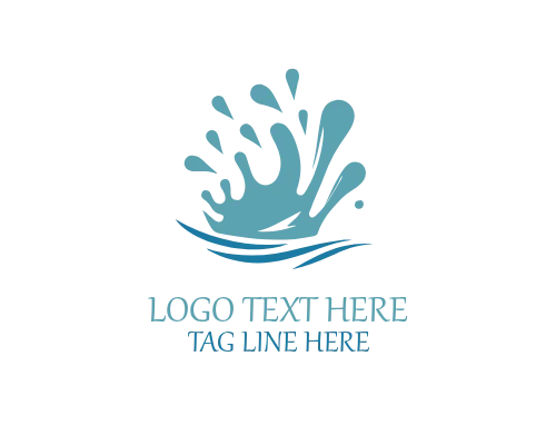 Modern Water Impact Splash Logo for Bold Branding