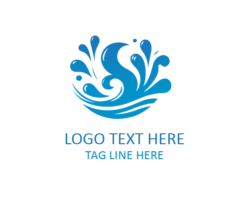Modern Water Splash Logo