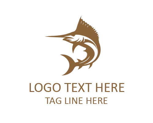 Modern Wave Marlin Fish Logo for Marine Branding