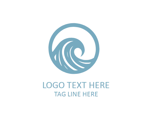 Modern Waves Badge Logo for Coastal Branding