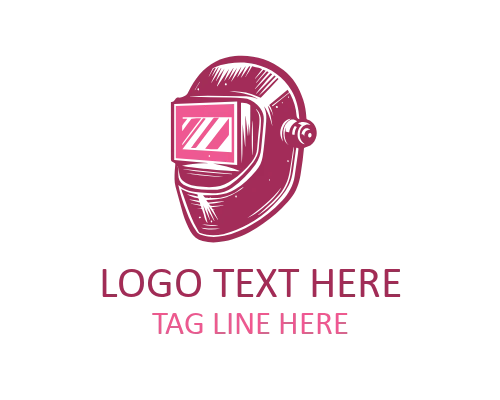 Modern Welder Helmet Logo