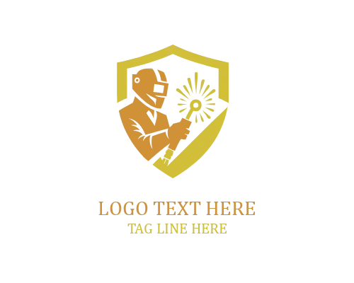 Modern Welding Mask Logo