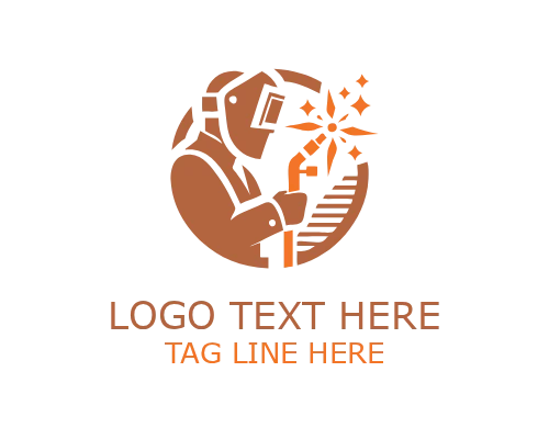 Modern Welding Torch Logo for Industrial and Metalwork Branding
