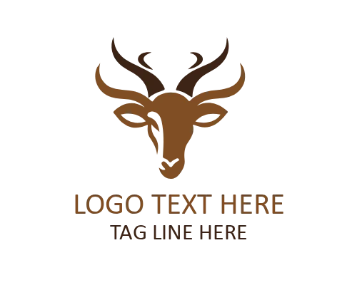 Modern Wildlife deer Head Logo for Creative Branding