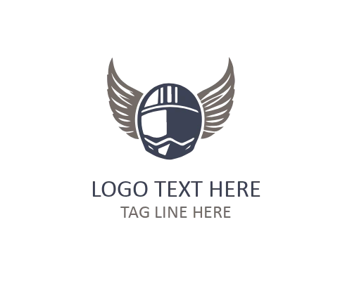 Modern Winged Helmet Vector