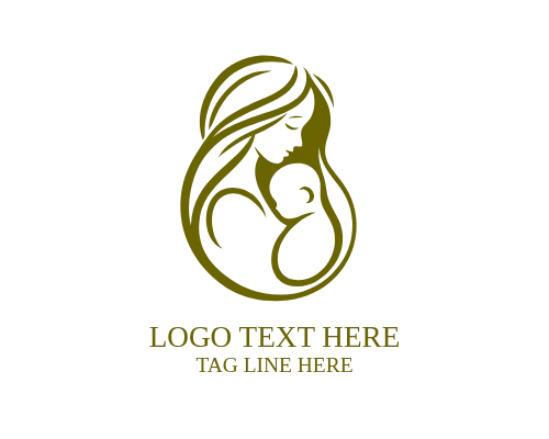 Mom Baby Circle of Love Logo